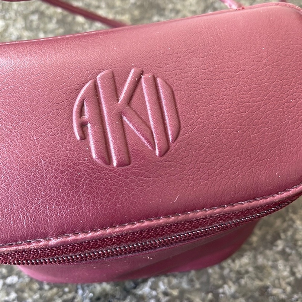 VINTAGE ANNE KLEIN II CROSS BODY BURGUNDY SMALL HANDBAG - Picture 3 of 11